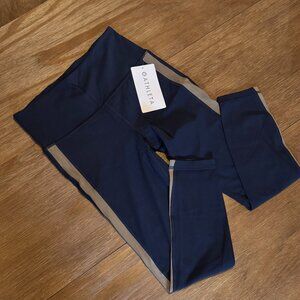 Athleta Elation Colorblock 7/8 Legging - S Navy